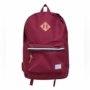Herschel Supply Co Heritage Backpack Maroon Offset Stripe Classic Bookbag‎